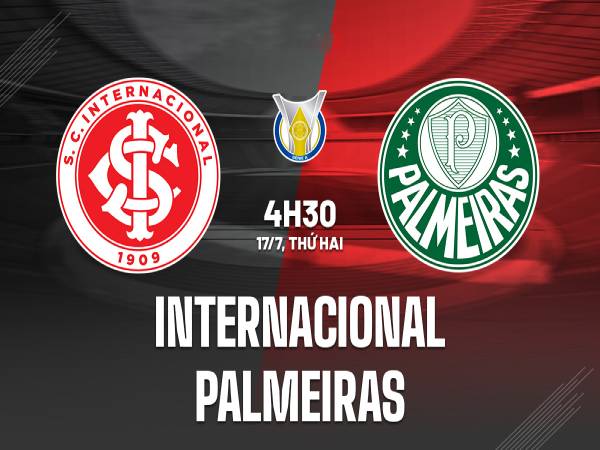 Trên sân Estádio José Pinheiro Borda, câu lạc bộ Internacional và câu lạc bộ Palmeiras sẽ gặp nhau trong trận đấu thuộc vòng 15 của giải VĐQG Brazil.

Ở sân nhà, Internacional đã có thành tích khá tốt với 4 chiến thắng, 1 trận hòa và 1 trận thua trong 6 trận đấu từ đầu mùa, tổng cộng mang về 13 điểm trong tổng số 18 điểm tối đa có thể đạt được. Đội chủ nhà cũng đã ghi được 7 bàn thắng và chỉ để thủng lưới 4 lần. Với phong độ hiện tại, Internacional không có lý do để lo lắng khi tiếp đón Palmeiras. Họ tự tin có thể giành trọn vẹn 3 điểm dù đối thủ là một đội bóng mạnh.

Nhận định bóng đá Internacional vs Palmeiras (1)