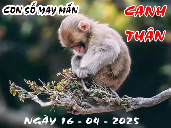 Con số may mắn tuổi Canh Thân ngày 16/4/2025 thứ 4 hôm nay