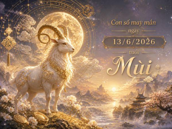 Con số may mắn hôm nay 13/6/2026 thứ 7 tuổi Mùi