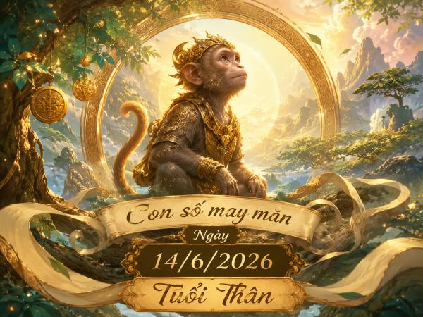 Con số may mắn hôm nay 14/6/2026 chủ nhật tuổi Thân